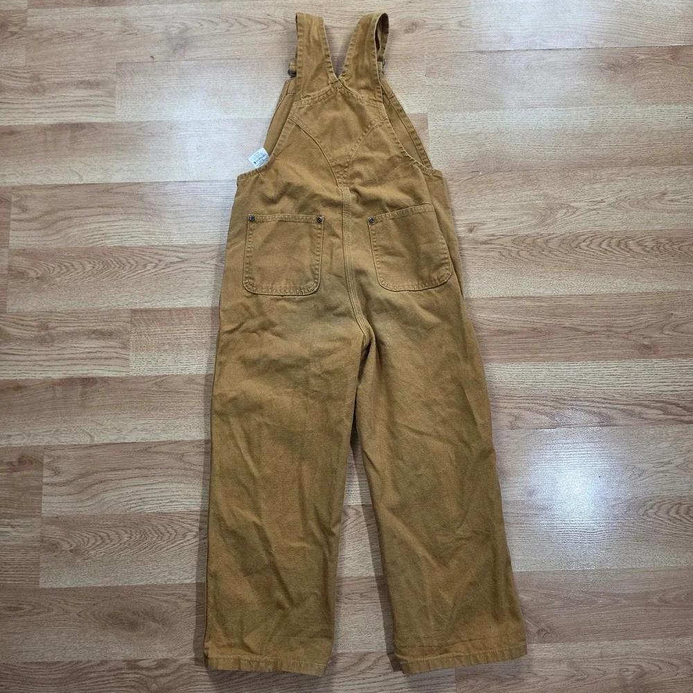 Carhartt Overalls Kids Size 6 Double Knee Bib Canvas Brown Duck Workwear
